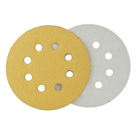 SUPERIOR PADS AND ABRASIVES 240 Grit 5 Inch Diameter 8-Holes PSA Sanding Paper (Ceramic Aluminum Oxide), PK 25 SD589P